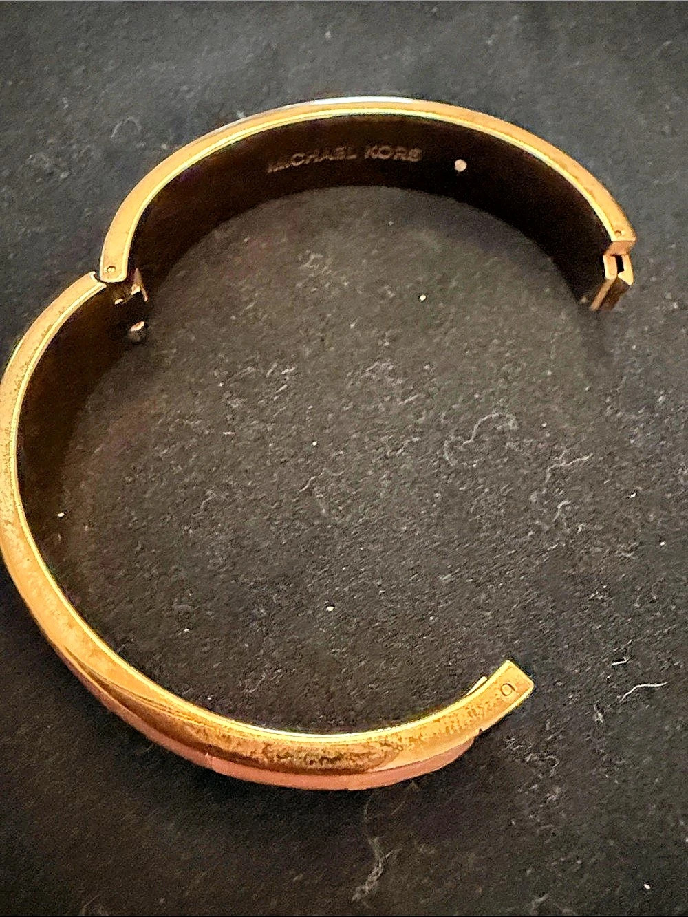 Michael Kors Gold & Pink Cuff Bracelet
